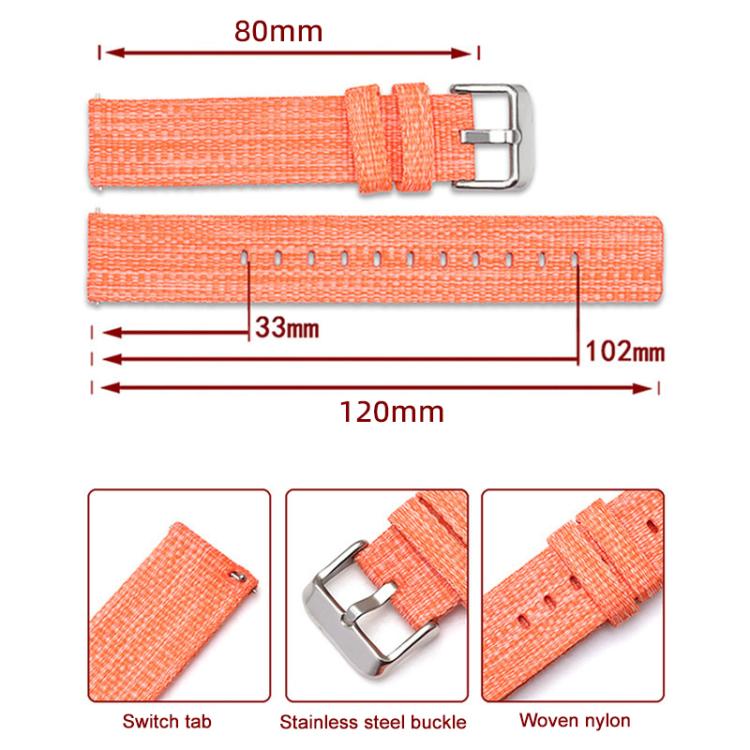 For Samsung Galaxy Watch8 / 8 Classic xDfind Nylon Canvas Watch Band(Army Green) - Watch Bands by xDfind | Online Shopping UK | buy2fix