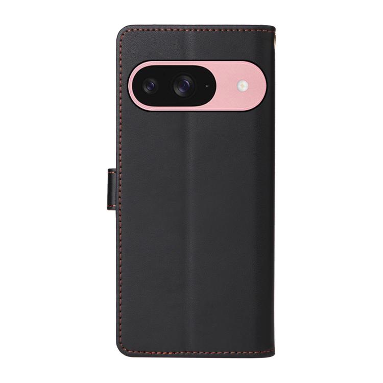 For Google Pixel 9 / 9 Pro / 10 / 10 Pro Six Card Slots Buckle Leather Phone Case with Lanyard(Black) - Google Cases by buy2fix | Online Shopping UK | buy2fix
