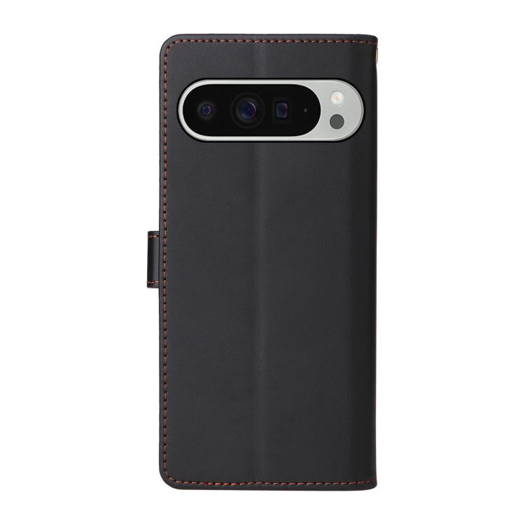 For Google Pixel 9 Pro XL / 10 Pro XL Six Card Slots Buckle Leather Phone Case with Lanyard(Black) - Google Cases by buy2fix | Online Shopping UK | buy2fix