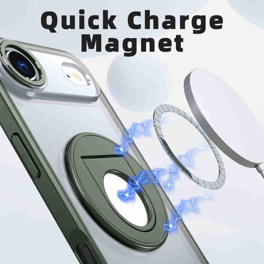 For iPhone Air Rotating Ring Magnetic Holder Phone Case(Green) - iPhone Air Cases by buy2fix | Online Shopping UK | buy2fix