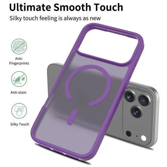 For iPhone 17 Pro Max Skin Feel TPU Hybrid PC MagSafe Phone Case(Purple) - iPhone 17 Pro Max Cases by buy2fix | Online Shopping UK | buy2fix