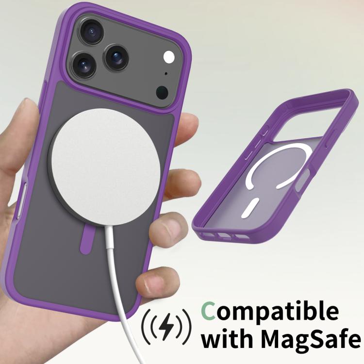 For iPhone 17 Pro Max Skin Feel TPU Hybrid PC MagSafe Phone Case(Purple) - iPhone 17 Pro Max Cases by buy2fix | Online Shopping UK | buy2fix