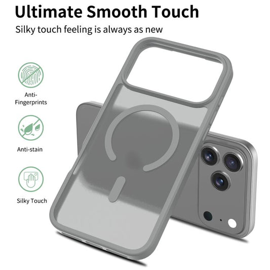 For iPhone 17 Pro Max Skin Feel TPU Hybrid PC MagSafe Phone Case(Dark Grey) - iPhone 17 Pro Max Cases by buy2fix | Online Shopping UK | buy2fix