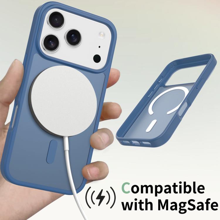 For iPhone 17 Pro Skin Feel TPU Hybrid PC MagSafe Phone Case(Blue) - iPhone 17 Pro Cases by buy2fix | Online Shopping UK | buy2fix