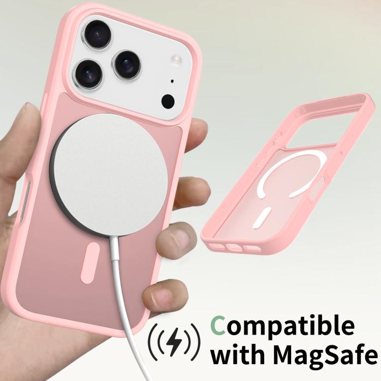 For iPhone 17 Pro Skin Feel TPU Hybrid PC MagSafe Phone Case(Pink) - iPhone 17 Pro Cases by buy2fix | Online Shopping UK | buy2fix