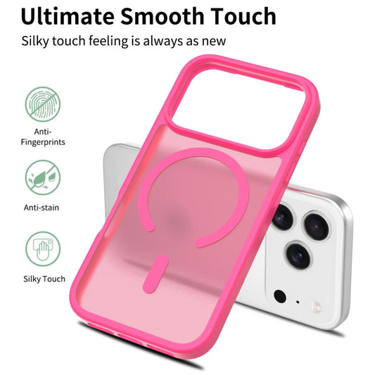 For iPhone 17 Pro Skin Feel TPU Hybrid PC MagSafe Phone Case(Rose Red) - iPhone 17 Pro Cases by buy2fix | Online Shopping UK | buy2fix