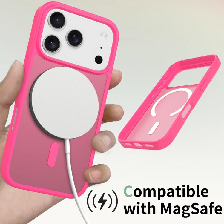 For iPhone 17 Pro Skin Feel TPU Hybrid PC MagSafe Phone Case(Rose Red) - iPhone 17 Pro Cases by buy2fix | Online Shopping UK | buy2fix