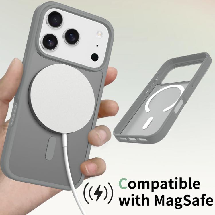 For iPhone 17 Pro Skin Feel TPU Hybrid PC MagSafe Phone Case(Dark Grey) - iPhone 17 Pro Cases by buy2fix | Online Shopping UK | buy2fix