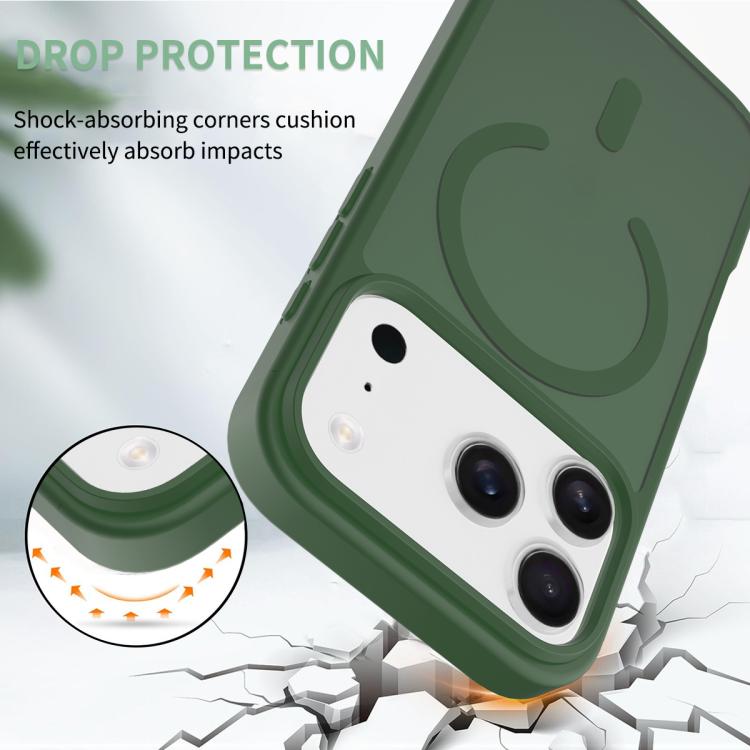 For iPhone 17 Pro Skin Feel TPU Hybrid PC MagSafe Phone Case(Dark Green) - iPhone 17 Pro Cases by buy2fix | Online Shopping UK | buy2fix