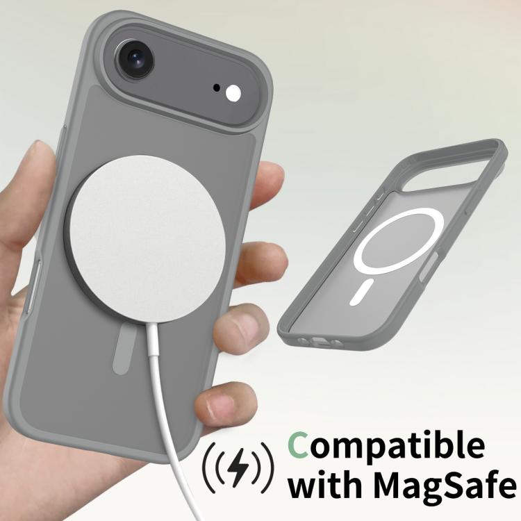 For iPhone Air Skin Feel TPU Hybrid PC MagSafe Phone Case(Dark Grey) - iPhone Air Cases by buy2fix | Online Shopping UK | buy2fix