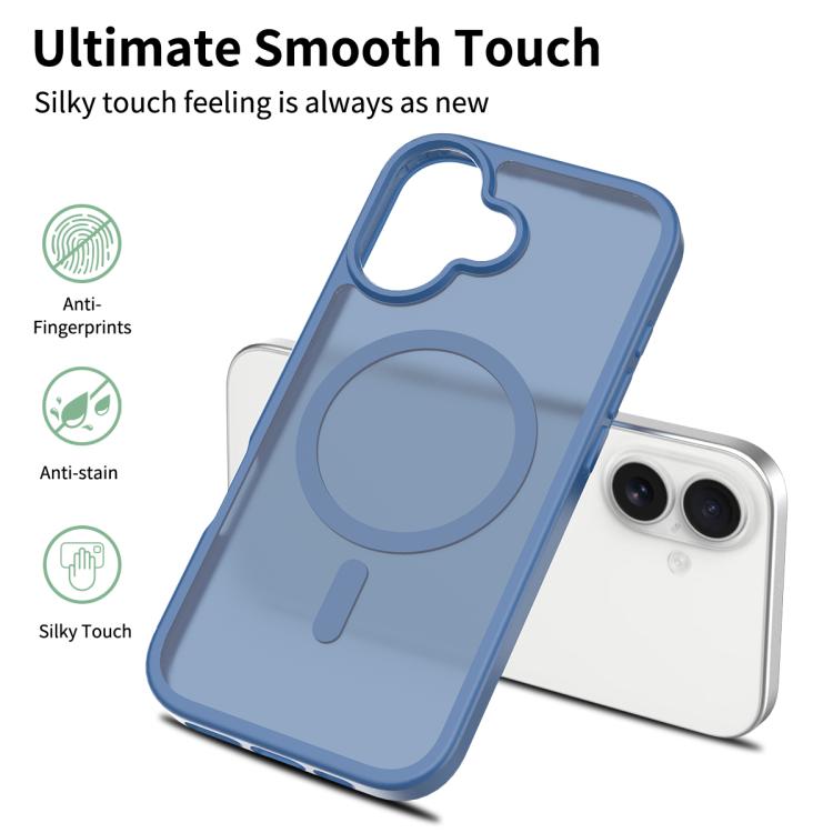 For iPhone 17 Skin Feel TPU Hybrid PC MagSafe Phone Case(Blue) - iPhone 17 Cases by buy2fix | Online Shopping UK | buy2fix