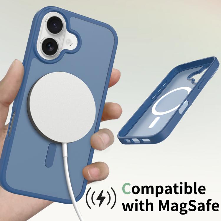 For iPhone 17 Skin Feel TPU Hybrid PC MagSafe Phone Case(Blue) - iPhone 17 Cases by buy2fix | Online Shopping UK | buy2fix