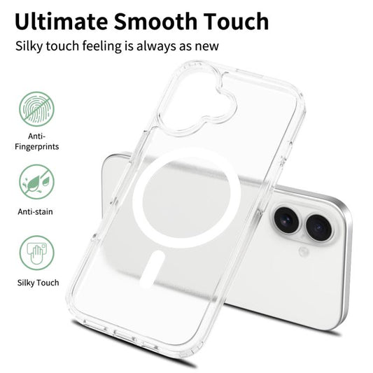 For iPhone 17 Skin Feel TPU Hybrid PC MagSafe Phone Case(Transparent) - iPhone 17 Cases by buy2fix | Online Shopping UK | buy2fix
