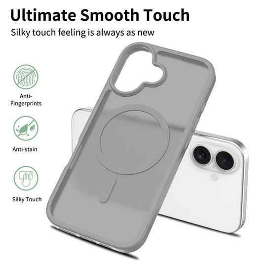 For iPhone 17 Skin Feel TPU Hybrid PC MagSafe Phone Case(Dark Grey) - iPhone 17 Cases by buy2fix | Online Shopping UK | buy2fix