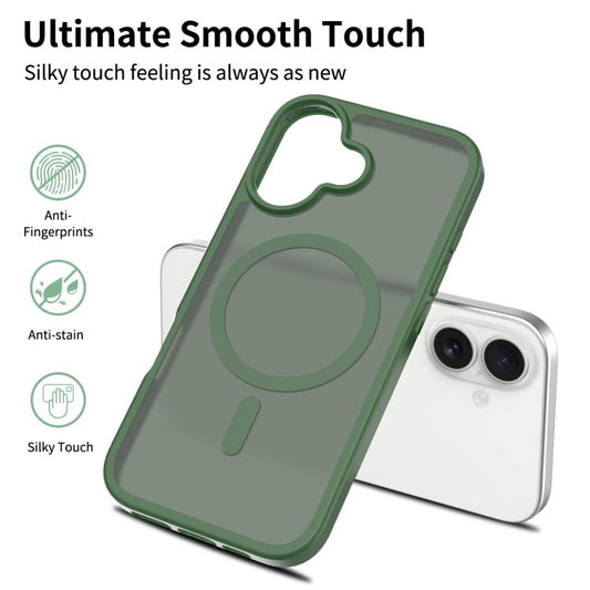 For iPhone 17 Skin Feel TPU Hybrid PC MagSafe Phone Case(Dark Green) - iPhone 17 Cases by buy2fix | Online Shopping UK | buy2fix