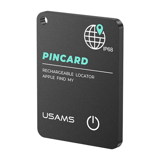 USAMS ZB353 iOS Mini Ultra-thin Card Type Anti-lost Device Location Tracker(Black) - Personal Tracker by USAMS | Online Shopping UK | buy2fix