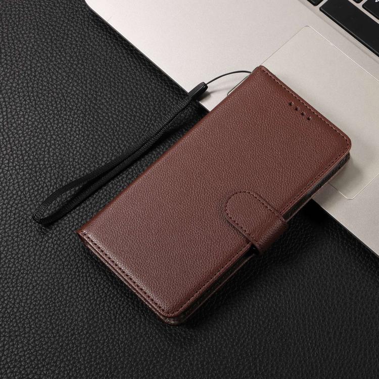 For iPhone Air Litchi Texture RFID Blocking 3-Card Wallet Leather Phone Case(Brown) - iPhone Air Cases by buy2fix | Online Shopping UK | buy2fix