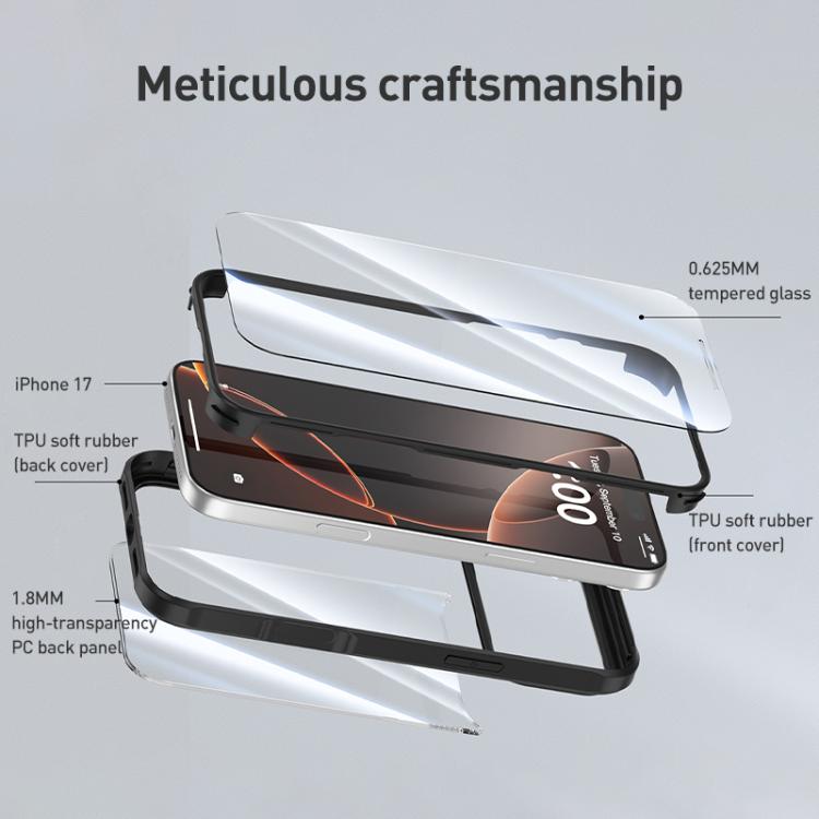 For iPhone Air Double-sided Plastic Glass Phone Protective Case(Red) - iPhone Air Cases by buy2fix | Online Shopping UK | buy2fix