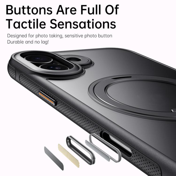 For iPhone 17 Gear 360 Rotation MagSafe Holder Phone Case(Black) - iPhone 17 Cases by buy2fix | Online Shopping UK | buy2fix