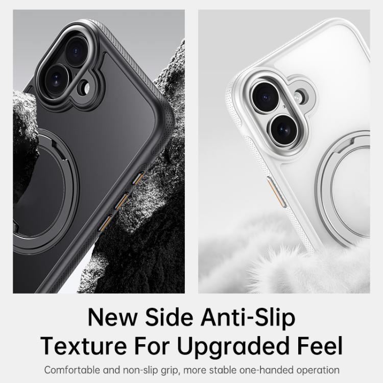 For iPhone 17 Gear 360 Rotation MagSafe Holder Phone Case(Transparent) - iPhone 17 Cases by buy2fix | Online Shopping UK | buy2fix