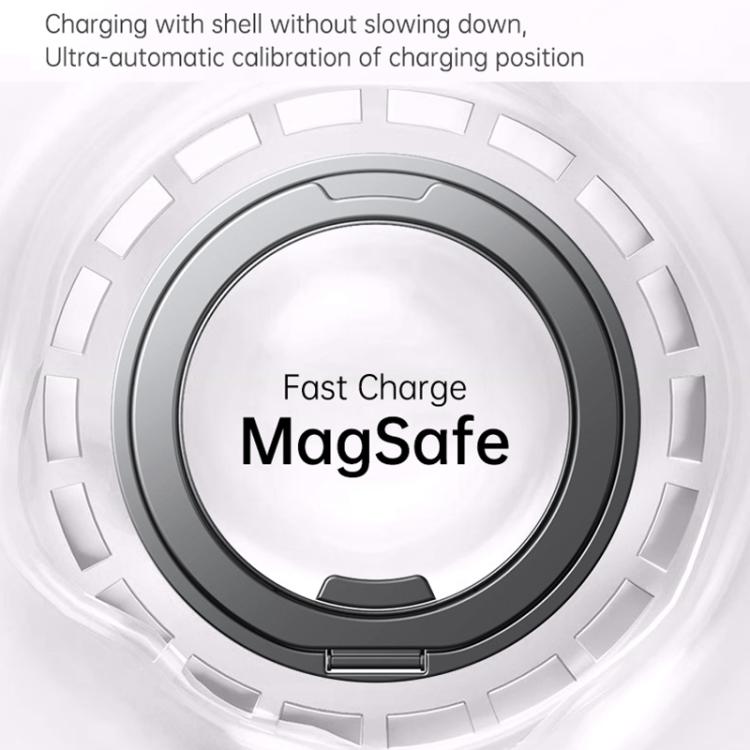 For iPhone 17 Gear 360 Rotation MagSafe Holder Phone Case(Transparent) - iPhone 17 Cases by buy2fix | Online Shopping UK | buy2fix