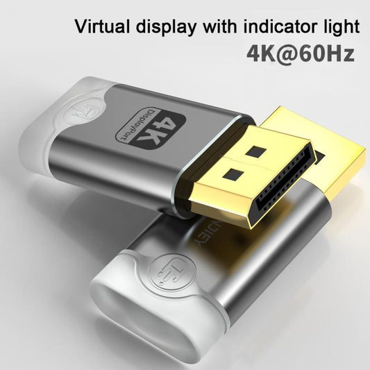 DOONJIEY DisplayPort Interface Graphics Card Spoofer Display Emulator Virtual Monitor with Indicator Light(Black) - by buy2fix | Online Shopping UK | buy2fix