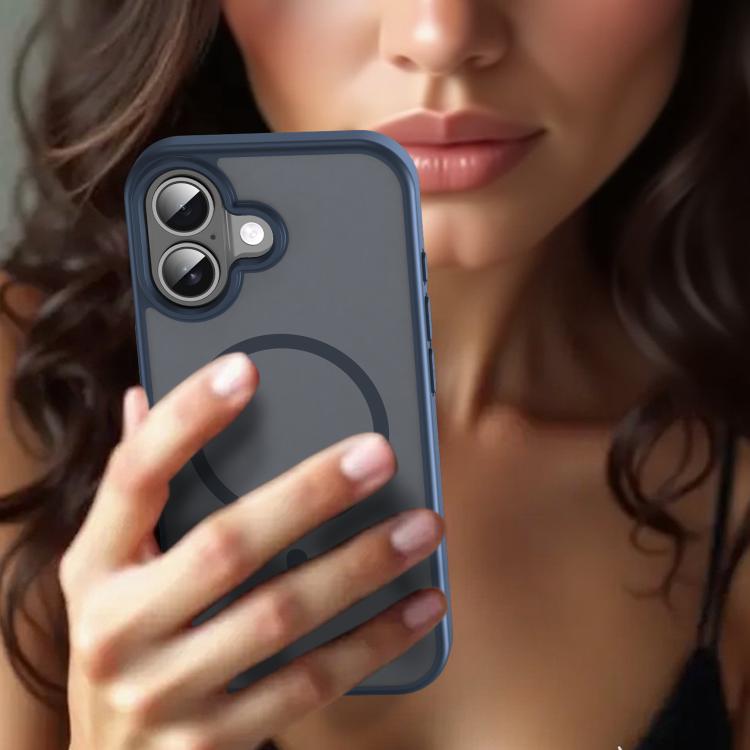 For iPhone 17 Fanying Series PC Hybrid TPU Translucent Frosted MagSafe Phone Case(Cyan Blue) - iPhone 17 Cases by buy2fix | Online Shopping UK | buy2fix