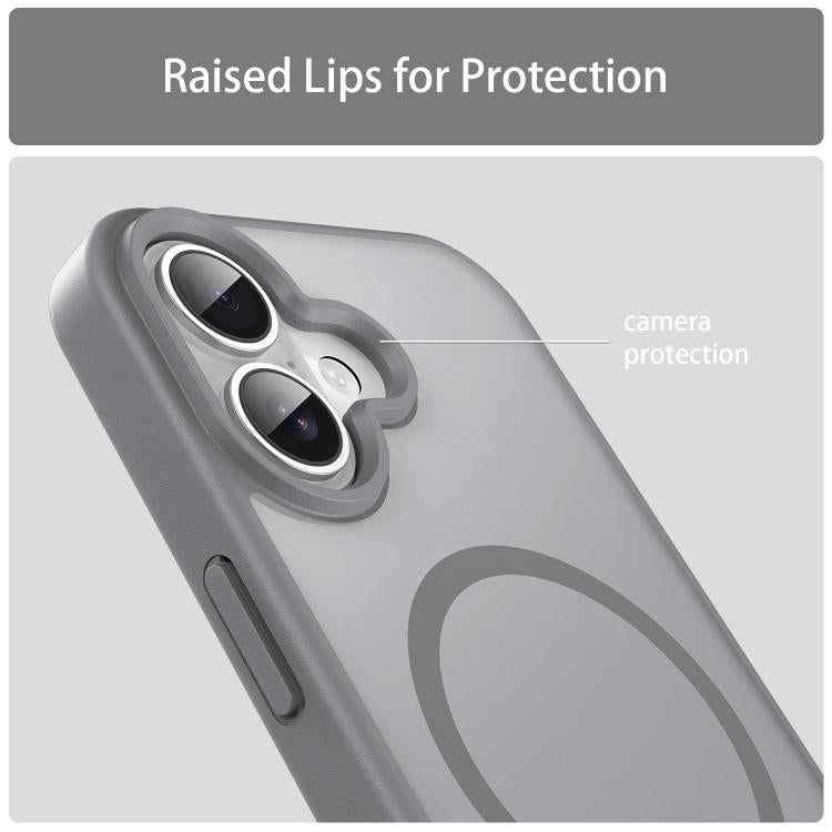 For iPhone 17 Fanying Series PC Hybrid TPU Translucent Frosted MagSafe Phone Case(Silver Grey) - iPhone 17 Cases by buy2fix | Online Shopping UK | buy2fix