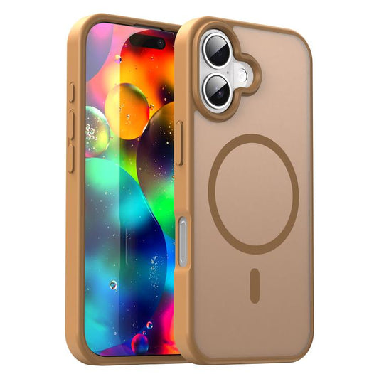 For iPhone 17 Fanying Series PC Hybrid TPU Translucent Frosted MagSafe Phone Case(Desert Gold) - iPhone 17 Cases by buy2fix | Online Shopping UK | buy2fix