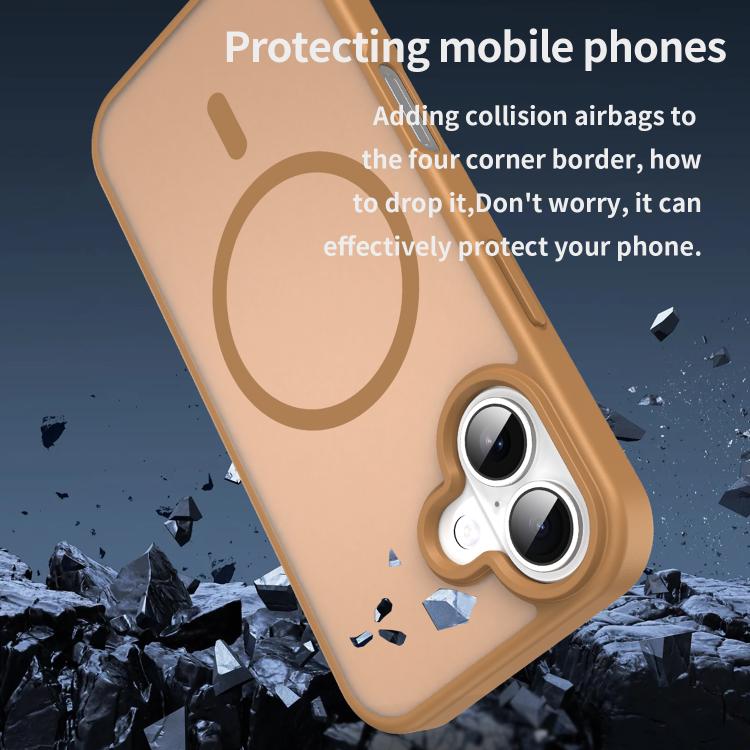 For iPhone 17 Fanying Series PC Hybrid TPU Translucent Frosted MagSafe Phone Case(Desert Gold) - iPhone 17 Cases by buy2fix | Online Shopping UK | buy2fix