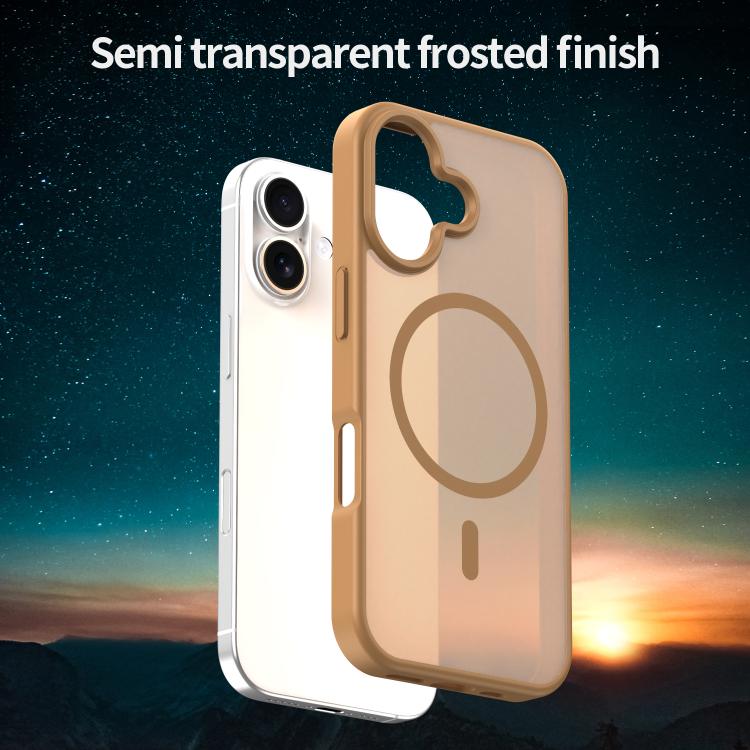 For iPhone 17 Fanying Series PC Hybrid TPU Translucent Frosted MagSafe Phone Case(Desert Gold) - iPhone 17 Cases by buy2fix | Online Shopping UK | buy2fix