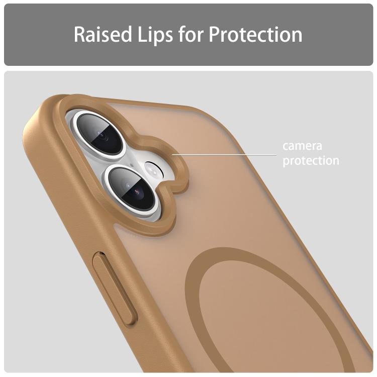 For iPhone 17 Fanying Series PC Hybrid TPU Translucent Frosted MagSafe Phone Case(Desert Gold) - iPhone 17 Cases by buy2fix | Online Shopping UK | buy2fix