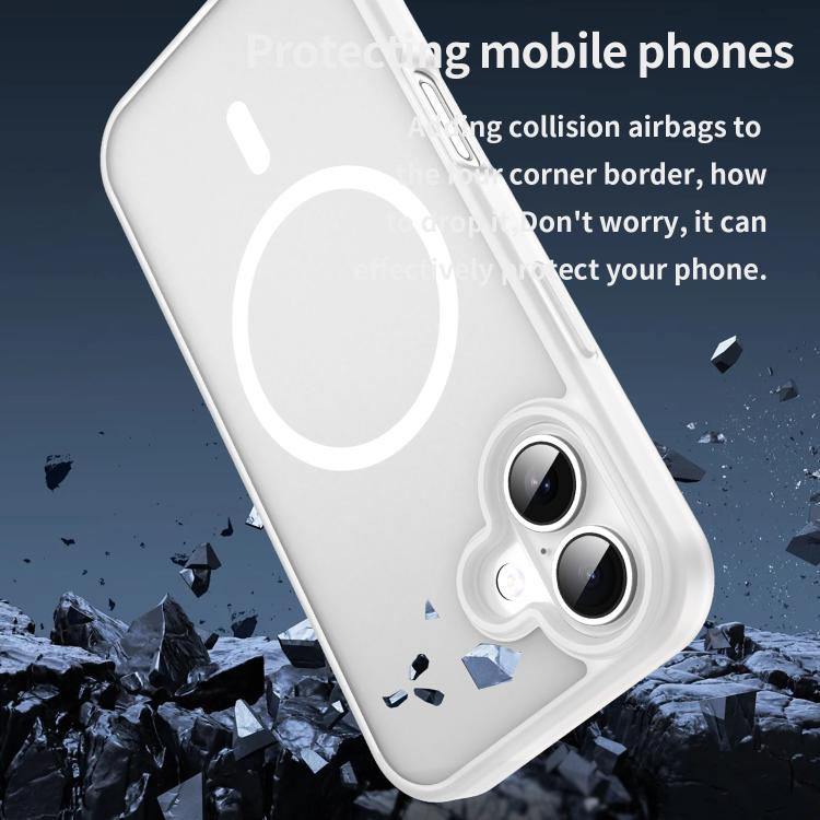 For iPhone 17 Fanying Series PC Hybrid TPU Translucent Frosted MagSafe Phone Case(Matte White) - iPhone 17 Cases by buy2fix | Online Shopping UK | buy2fix