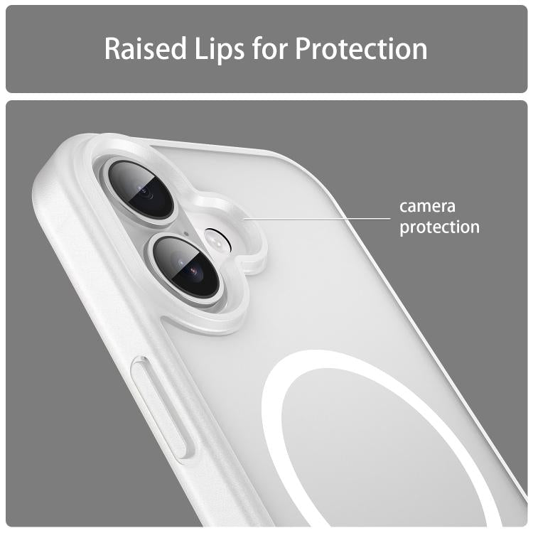For iPhone 17 Fanying Series PC Hybrid TPU Translucent Frosted MagSafe Phone Case(Matte White) - iPhone 17 Cases by buy2fix | Online Shopping UK | buy2fix