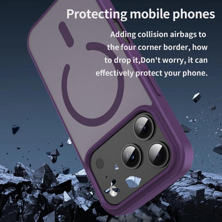 For iPhone 17 Pro Fanying Series PC Hybrid TPU Translucent Frosted MagSafe Phone Case(Crystal Purple) - iPhone 17 Pro Cases by buy2fix | Online Shopping UK | buy2fix