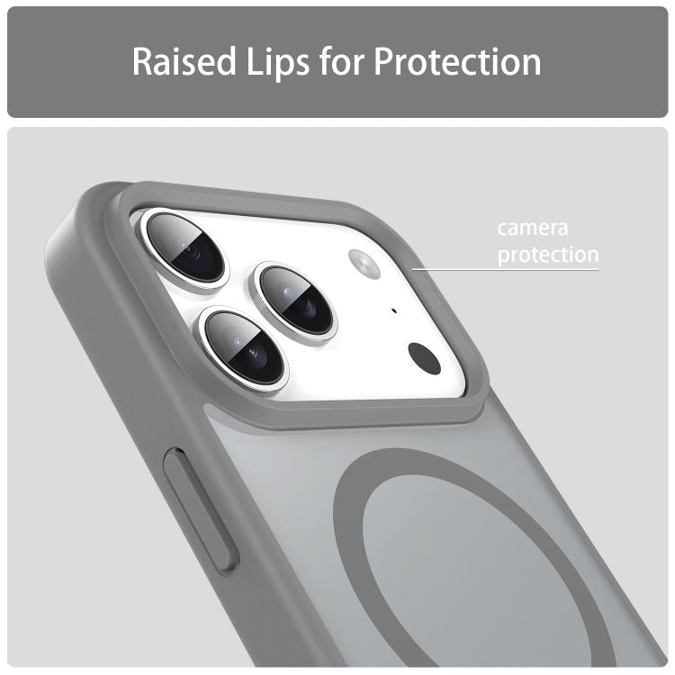 For iPhone 17 Pro Fanying Series PC Hybrid TPU Translucent Frosted MagSafe Phone Case(Silver Grey) - iPhone 17 Pro Cases by buy2fix | Online Shopping UK | buy2fix