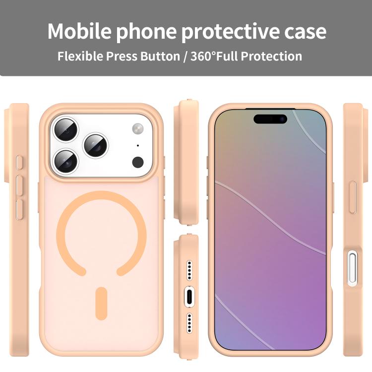 For iPhone 17 Pro Fanying Series PC Hybrid TPU Translucent Frosted MagSafe Phone Case(Rouge Powder) - iPhone 17 Pro Cases by buy2fix | Online Shopping UK | buy2fix