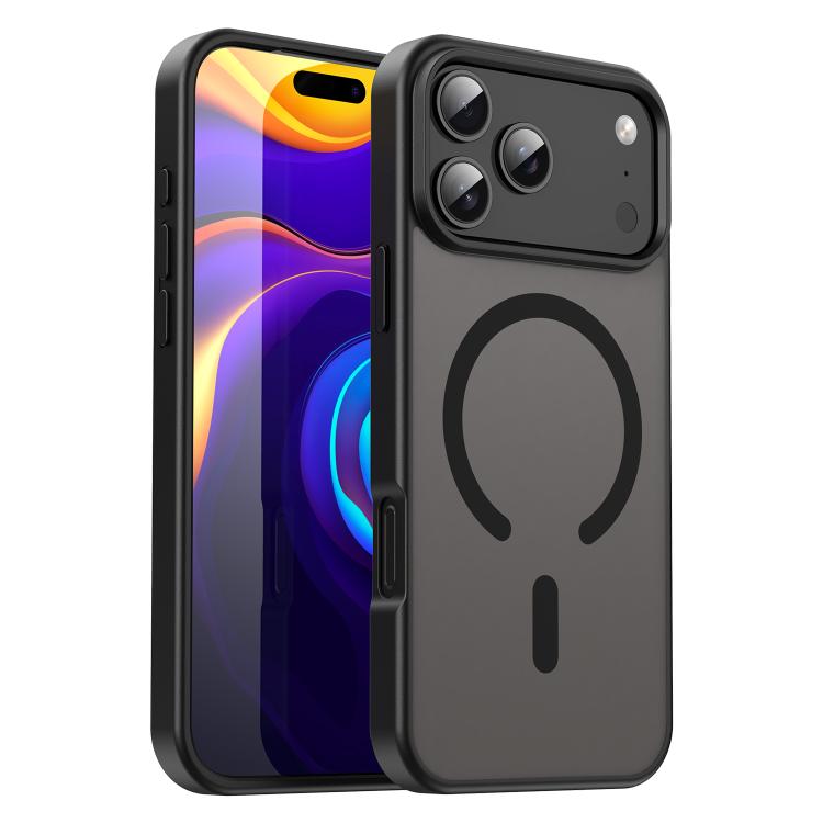 For iPhone 17 Pro Max Fanying Series PC Hybrid TPU Translucent Frosted MagSafe Phone Case(Translucent Black) - iPhone 17 Pro Max Cases by buy2fix | Online Shopping UK | buy2fix