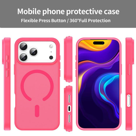 For iPhone 17 Pro Max Fanying Series PC Hybrid TPU Translucent Frosted MagSafe Phone Case(Rose Red) - iPhone 17 Pro Max Cases by buy2fix | Online Shopping UK | buy2fix