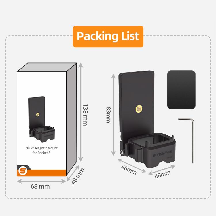 For DJI OSMO Pocket 3 Sunnylife 761V3 Magnetic Mount Multi Interface Expansion Adapter(Pink) - Mount & Holder by Sunnylife | Online Shopping UK | buy2fix