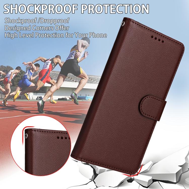 For Google Pixel 9 Pro XL / 10 Pro XL Litchi Texture RFID Blocking 3-Card Wallet Leather Phone Case(Brown) - Google Cases by buy2fix | Online Shopping UK | buy2fix