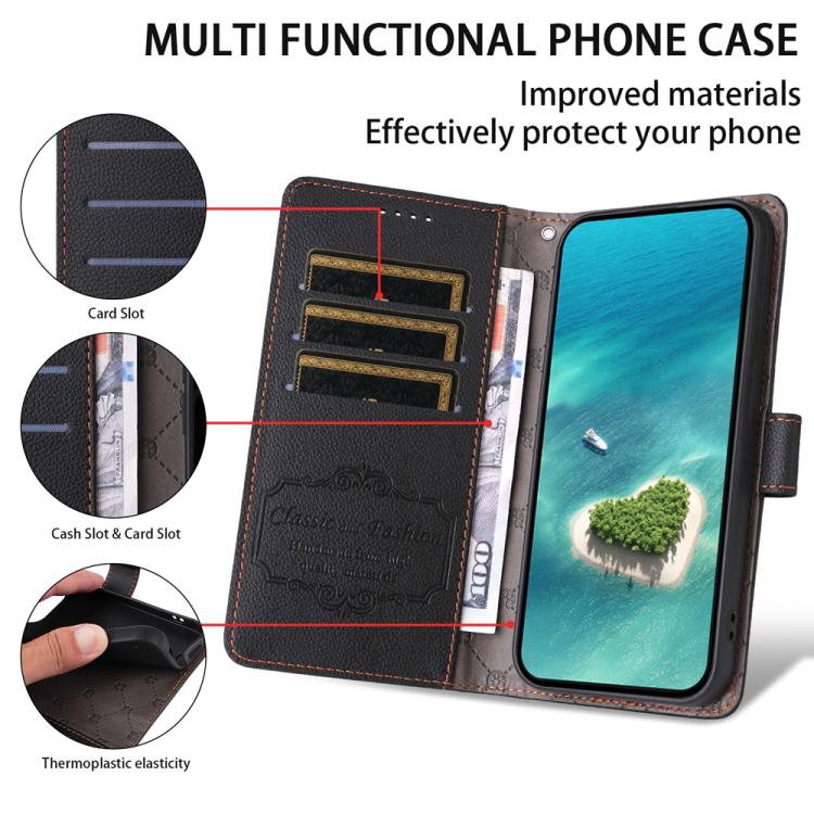 For Google Pixel 9 Pro XL / 10 Pro XL Litchi Texture RFID Blocking 3-Card Wallet Leather Phone Case(Black) - Google Cases by buy2fix | Online Shopping UK | buy2fix