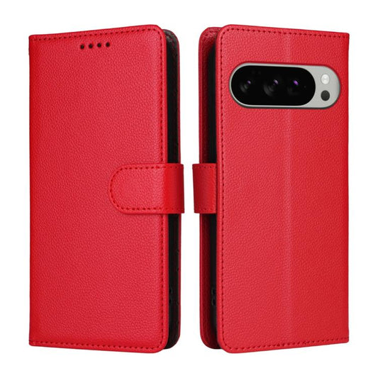 For Google Pixel 9 Pro XL / 10 Pro XL Litchi Texture RFID Blocking 3-Card Wallet Leather Phone Case(Red) - Google Cases by buy2fix | Online Shopping UK | buy2fix