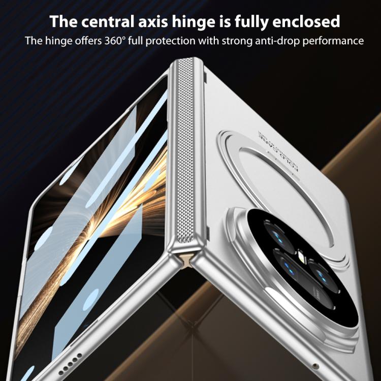 For Honor Magic V5 GKK HD Integrated Magnetic Folding Hinge All-Inclusive Phone Case with Rotating Bracket(Titanium Grey) - Honor Cases by GKK | Online Shopping UK | buy2fix