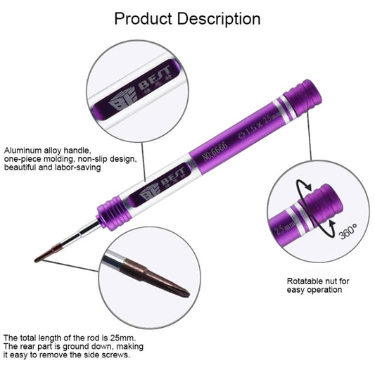 BEST BST-6666 Aluminum Alloy Screwdriver, Model:Phillips 1.5 - Screwdriver Set by BEST | Online Shopping UK | buy2fix