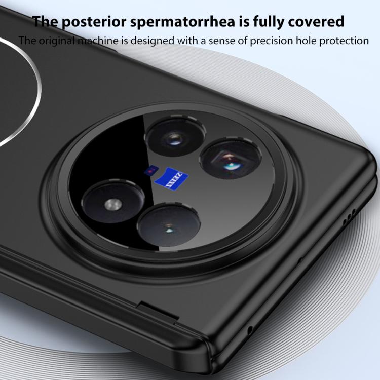 For vivo X Fold5 GKK Privacy Integrated MagSafe Magnetic All-Inclusive Phone Case with Holder(Black) - vivo Cases by GKK | Online Shopping UK | buy2fix