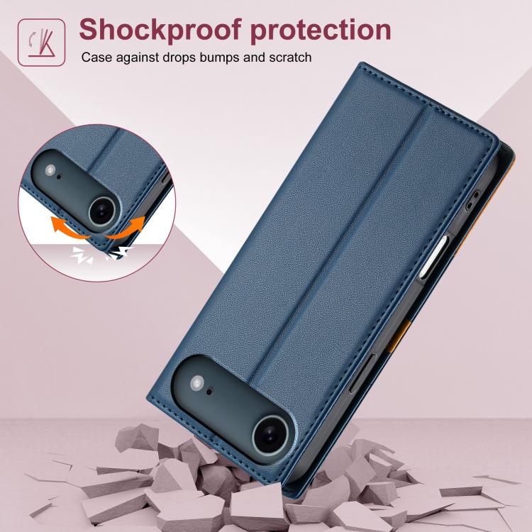 For iPhone 17 Air N.BEKUS P3 RFID Stitching Magnetic Flip Leather Phone Case(Blue) - iPhone 17 Air Cases by N.BEKUS | Online Shopping UK | buy2fix