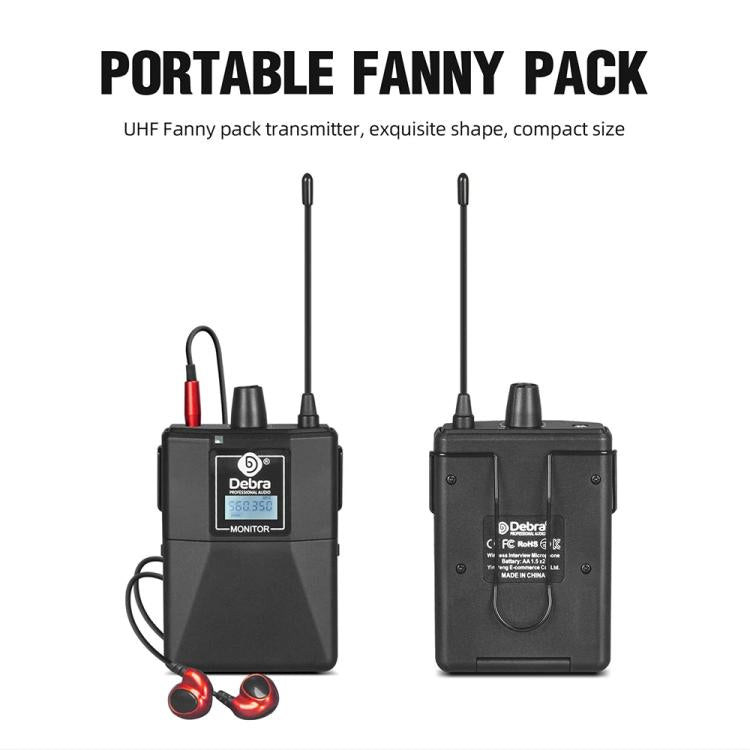 DEBRA ER-102 Wireless Audio Return Monitoring Receiver + Earphones - Microphone by DEBRA | Online Shopping UK | buy2fix