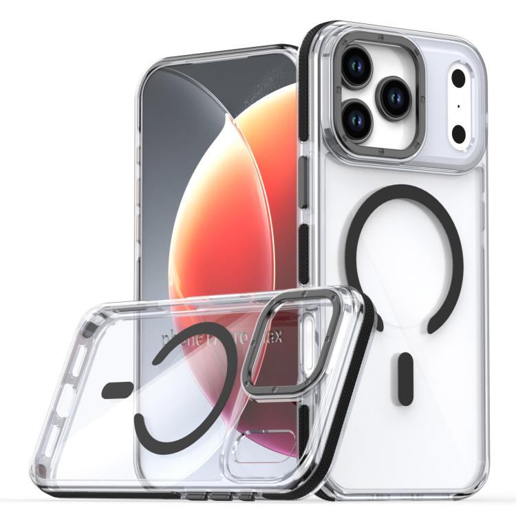 For iPhone 17 Pro Max Dual-Color Clear Acrylic Hybrid TPU MagSafe Phone Case(Black) - iPhone 17 Pro Max Cases by buy2fix | Online Shopping UK | buy2fix