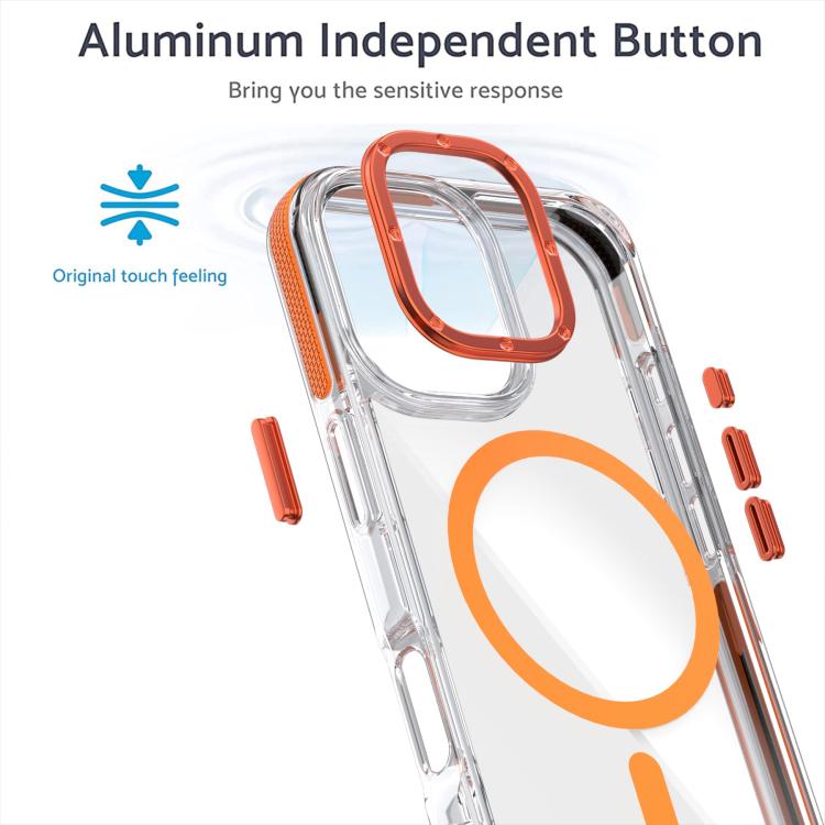For iPhone 17 Dual-Color Clear Acrylic Hybrid TPU MagSafe Phone Case(Red) - iPhone 17 Cases by buy2fix | Online Shopping UK | buy2fix